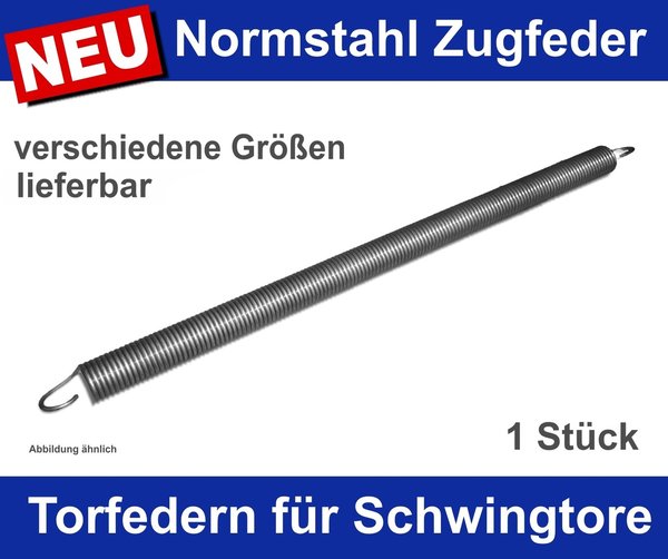 Normstahl kompatible Zugfeder 2,5x20x400